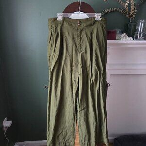 Madewell Harlow Pants, Olive Green Size 12
